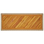 vidaXL Table d'appoint de jardin dessus en bois beige 100x40x75 cm