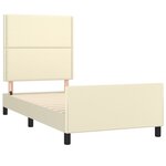 vidaXL Cadre de lit avec tête de lit Crème 80x200 cm Similicuir