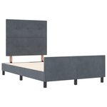 Cadre de lit vidaXL Gris foncé 120x200 cm Velours