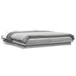 vidaXL Cadre de lit sans matelas sonoma gris 150x200 cm