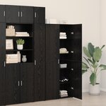 vidaXL Buffet haut Chêne noir 40x42.5x185 cm Bois