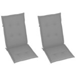 vidaXL Chaise à bascule avec coussin bambou