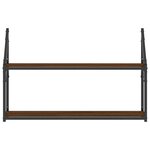 vidaXL Étagère murale 2 niveaux chêne marron 80x21x51 cm