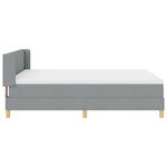 lit à ressort vidaXL avec matelas gris clair 140x200 cm en tissu