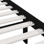 vidaXL Cadre de lit noir 75x190 cm petit simple bois massif de pin