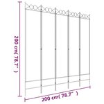 vidaXL Cloison de séparation 5 panneaux Anthracite 200x200 cm Tissu