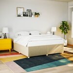 vidaXL Cadre de lit sans matelas crème 180x200 cm tissu
