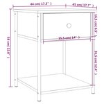 vidaXL Tables de chevet 2 Pièces noir 44x45x58 cm bois d’ingénierie