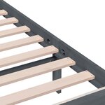 vidaXL Cadre de lit sans matelas gris bois massif 200x200 cm