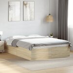 vidaXL Cadre de lit sans matelas chêne sonoma 140x200 cm
