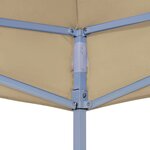 vidaXL Toit de tente de réception 3x3 m Beige 270 g/m²