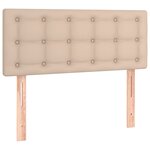 vidaXL Sommier à lattes de lit avec matelas Cappuccino 100x200 cm
