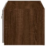 vidaXL Meuble TV mural avec lumières LED chêne marron 60x35x31 cm