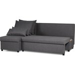 Canapé d'angle réversible – Tissu Gris – 192 x 143 x 79 cm