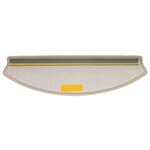 vidaXL Tapis d'escalier 15 Pièces Taupe 65 x 24 x 4 cm