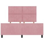 Cadre de lit vidaXL Rose 140x190 cm Velours