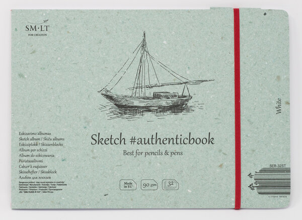 SM-LT Carnet- Dessin - Blanc - 24 5x17 6cm - 32  feuilles - 90 gsm