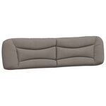 vidaXL Cadre de lit avec LED sans matelas taupe 200x200 cm tissu