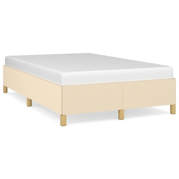 vidaXL Cadre de lit sans matelas crème 120x190 cm tissu