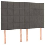 vidaXL Sommier à lattes de lit matelas et LED Gris foncé 140x200 cm