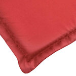 vidaXL Coussin de chaise longue rouge 180x60x4 cm tissu oxford