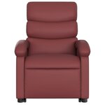 vidaXL Fauteuil inclinable de massage Rouge bordeaux Similicuir