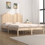 vidaXL Cadre de lit Bois de pin massif 140x200 cm
