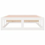 vidaXL Cadre de lit sans matelas blanc 90x200 cm bois massif