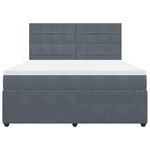 vidaXL Sommier à lattes de lit et matelas Gris foncé 180x200cm Velours