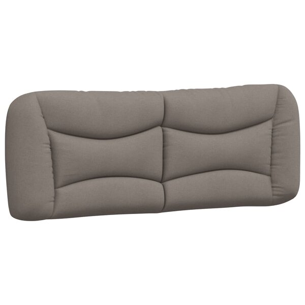 vidaXL Coussin de tête de lit taupe 140 cm tissu