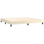 vidaXL Cadre de lit sans matelas crème 200x200 cm similicuir