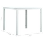 vidaXL Table basse Blanc 78x78x74 cm PEHD Aspect de bois