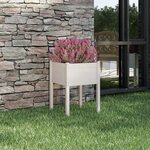 vidaXL Jardinière Blanc 50x50x70 cm Bois de pin massif