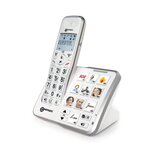 GEEMARC Téléphone grosses touches sénior amplifié numérique sans fil AmpliDECT295 PHOTO - Avec mémoire photo et répondeur intégré