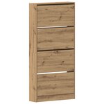 vidaXL Armoire à Chaussures Chêne Artisanal Bois d'Ingénierie