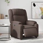 vidaXL Fauteuil inclinable électrique Marron Similicuir