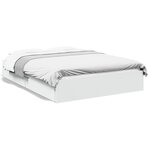 vidaXL Cadre de lit avec tiroirs sans matelas blanc 140x190 cm