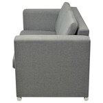 vidaXL Canapé à 2 places Tissu Gris clair
