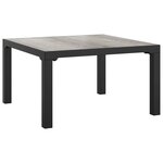 vidaXL Salon de jardin 7 Pièces noir et gris résine tressée