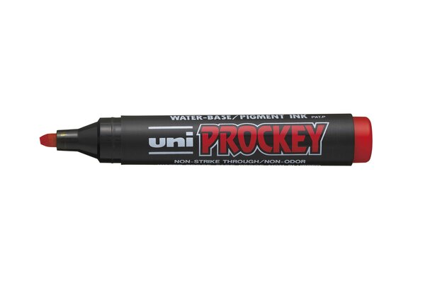 Marqueur PROCKEY PM126 Pte biseautée large 5,7mm Rouge UNI-BALL