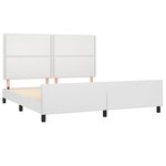 vidaXL Cadre de lit sans matelas blanc 160x200 cm similicuir