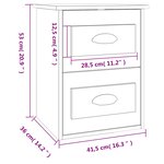 vidaXL Tables de chevet murales 2 Pièces chêne fumé 41 5x36x53 cm