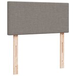 vidaXL Sommier à lattes de lit avec matelas Taupe 90x200 cm Tissu