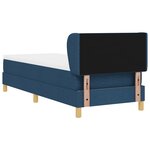 Lit à ressort vidaXL avec matelas - Bleu - 80x200 cm - Tissu