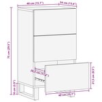 vidaXL Buffet 40x34x75 cm bois d'acacia massif