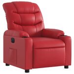 vidaXL Fauteuil inclinable électrique Rouge Similicuir
