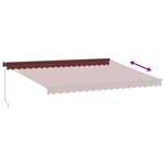 vidaXL Auvent manuel rétractable bordeaux 450x300 cm