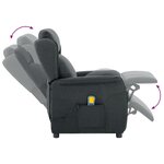 vidaXL Chaise de massage en tissu gris foncé