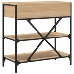 vidaXL Table console chêne sonoma 75x34 5x75 cm bois d'ingénierie