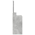 vidaXL Coiffeuse avec miroir gris béton 80x41x144 5 cm